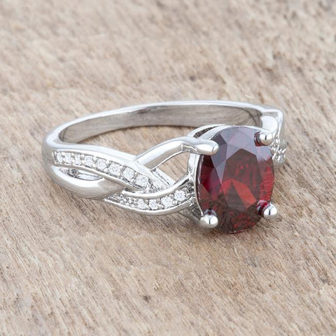 Justine 2ct Garnet Red Oval Ring | 2.5ct