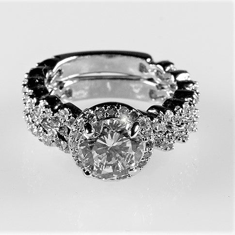 Kassidy Zig Zag 2ct Round Engagement Wedding Ring Set | 3.5ct