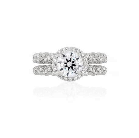 Kassidy Zig Zag 2ct Round Engagement Wedding Ring Set | 3.5ct