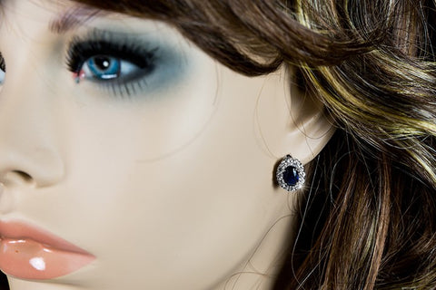 Kate Royal Oval Sapphire Stud Earrings