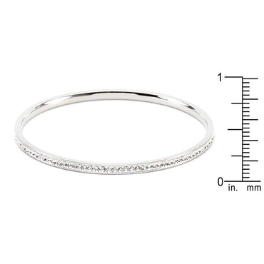 Katlynn Silver CZ Bangle Bracelet