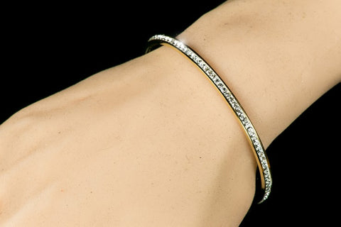 Katlynn 18k Gold CZ Bangle Bracelet