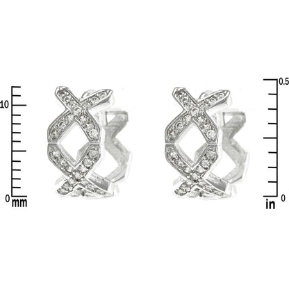 Kavinli Twist CZ Huggie Earrings