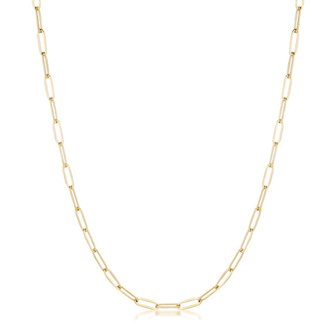 Kaylee 20” Silver Medium Paperclip Chain Linked Necklace