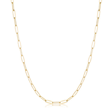 Kaylee 18” Silver Petite Paper Clip Chain Linked Necklace