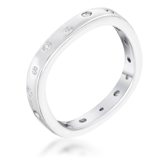 Kesia CZ Square Shape Band Ring
