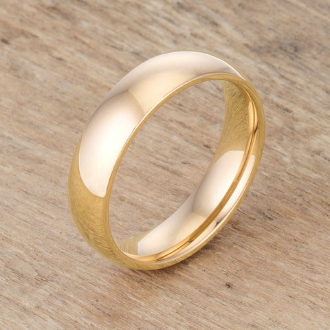 Kiri Gold Stainless Steel Wedding Ring | 18k Gold | Stainless Steel