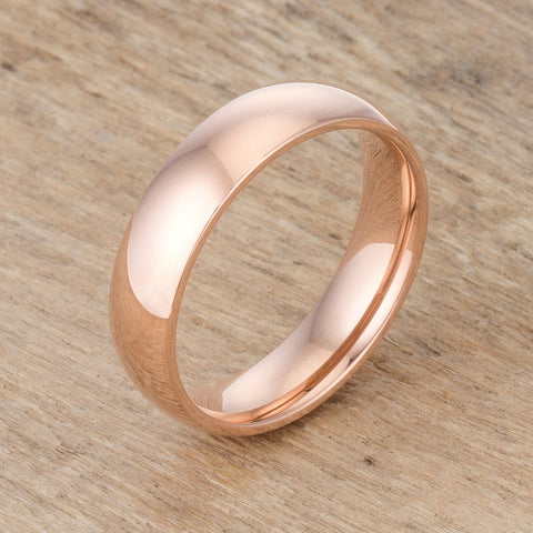 Kiri Rose Gold Stainless Steel Wedding Ring  | Stainless Steel