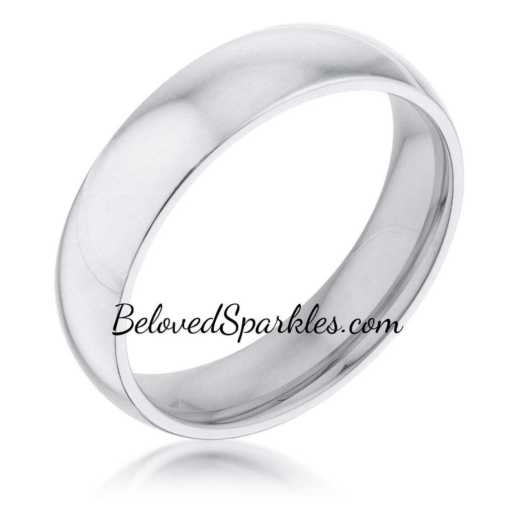 Kiri Silver Stainless Steel Wedding Ring | Stainless Steel