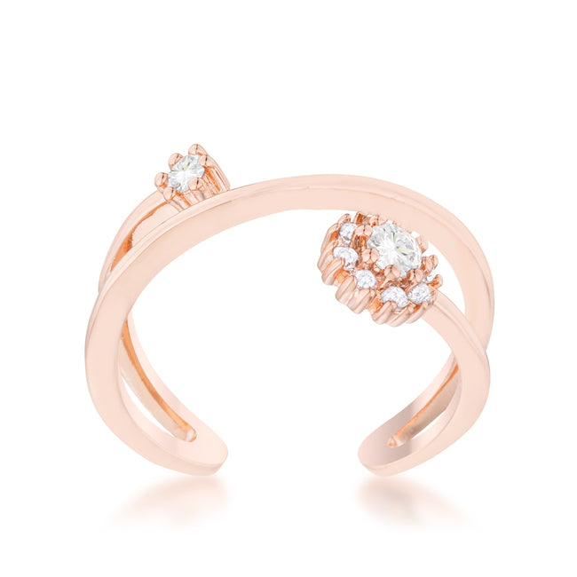Krista Rose Gold Abstract Wrap Ring