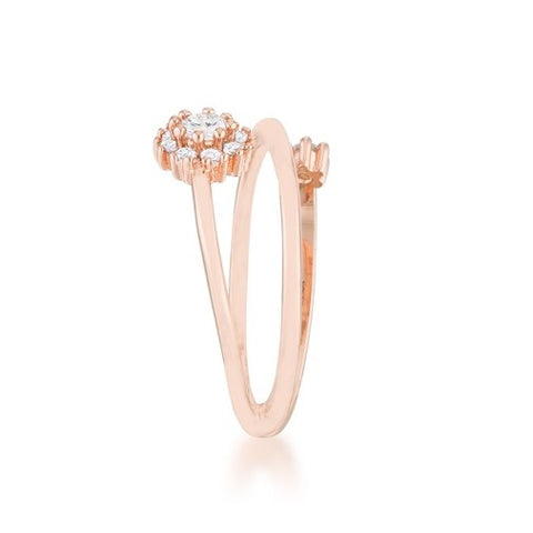 Krista Rose Gold Abstract Wrap Ring