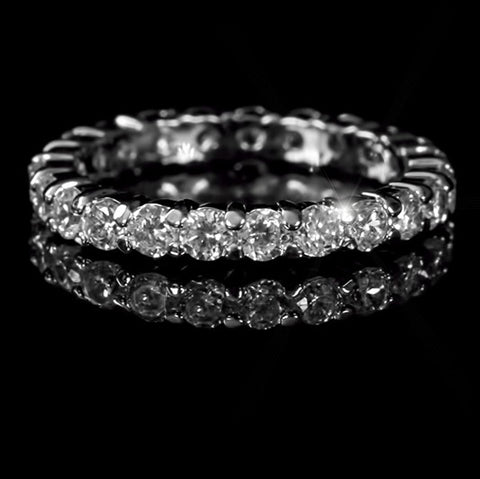 Krista Eternity Round CZ Stackable Ring | 2ct