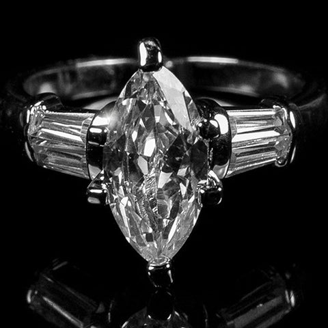 Laurain 2ct Marquise Solitaire Engagement Ring | 2.8ct