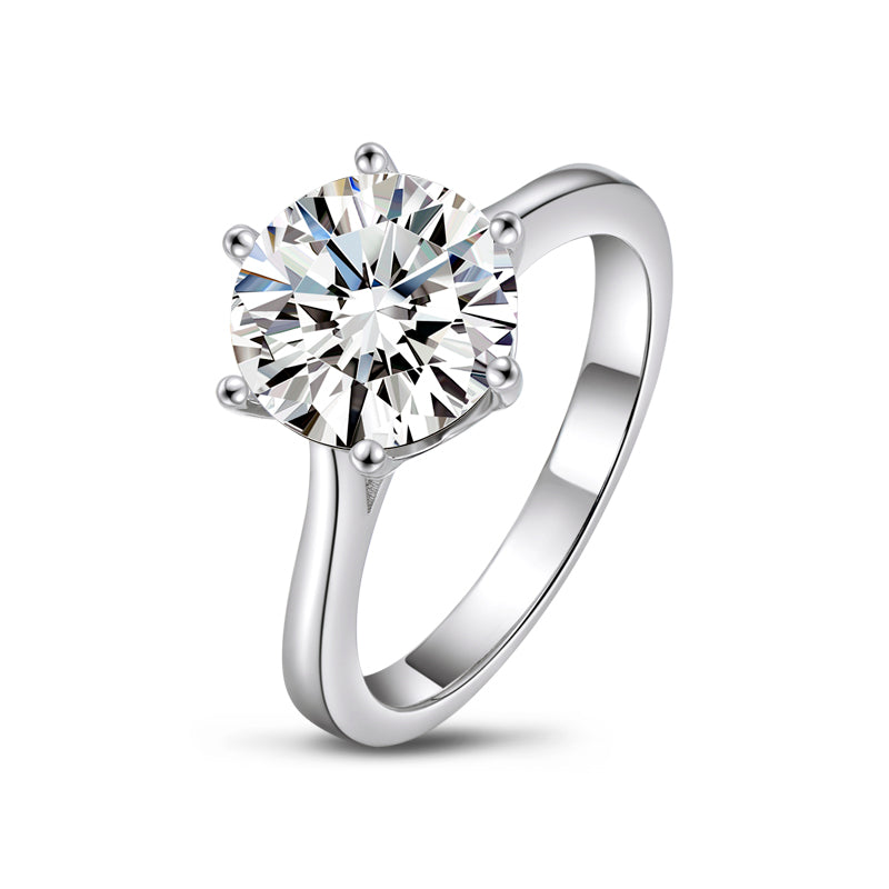 Anello Fidanzamento Solitario Halo Zirconi, 1.22 Ct, Argento Sterling 925, Taglie 4-8
