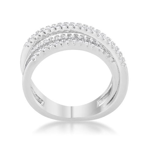Laurie CZ Comtemporary Trio Band Ring | 0.2ct