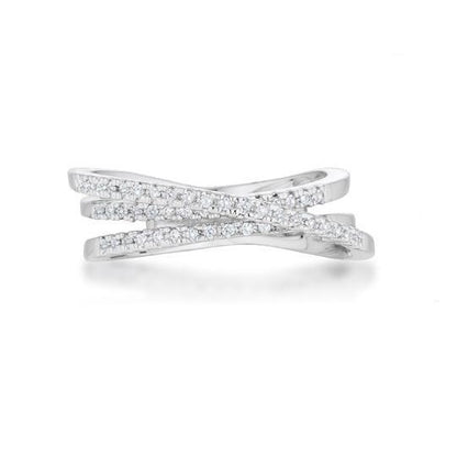 Laurie CZ Comtemporary Trio Band Ring | 0.2ct
