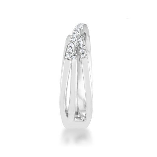 Laurie CZ Comtemporary Trio Band Ring | 0.2ct