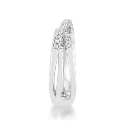 Laurie CZ Comtemporary Trio Band Ring | 0.2ct