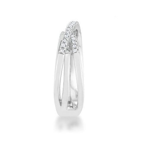 Laurie CZ Comtemporary Trio Band Ring | 0.2ct