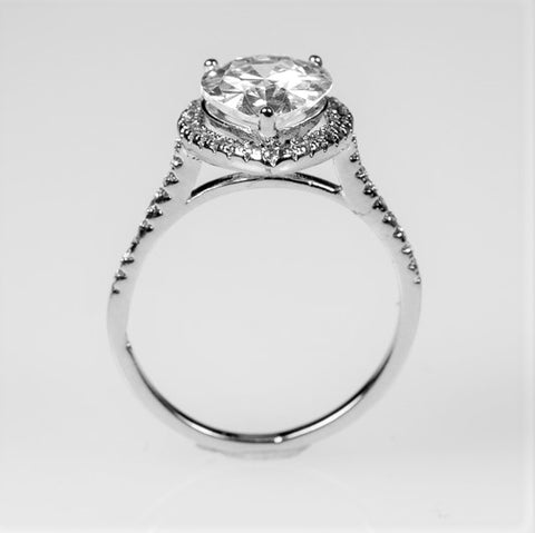 Leoda 2ct Pear Halo Engagement Ring Set | 3.2ct