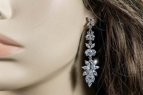 Liann Marquise Cluster Chandelier Earrings | 65mm
