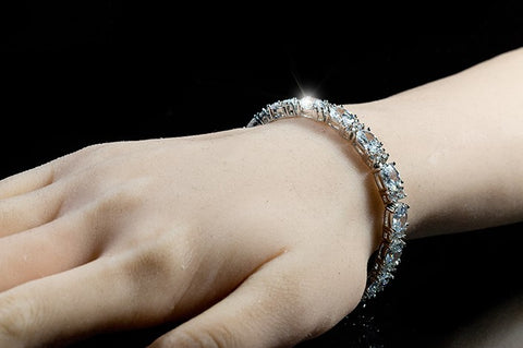 Lily Oval CZ Tennis Bracelet – 7.5in