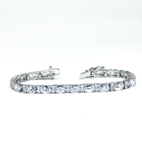 Lily Oval CZ Tennis Bracelet – 7.5in