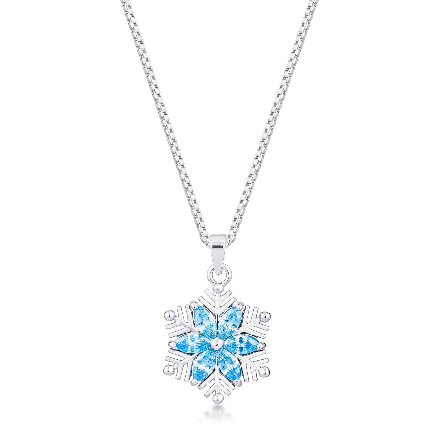 Liv Brilliant CZ Snowflake Silver Pendant | 2ct