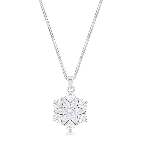 Liv Brilliant Snowflake Silver Pendant | 2ct