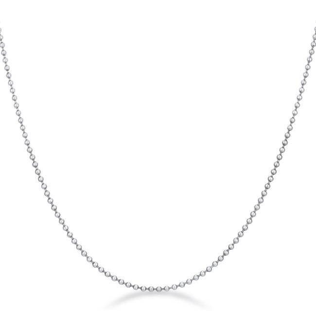 Liva Beaded Julibee Silver Necklace | 20in
