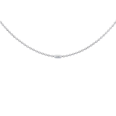 Liva Beaded Julibee Silver Necklace | 20in