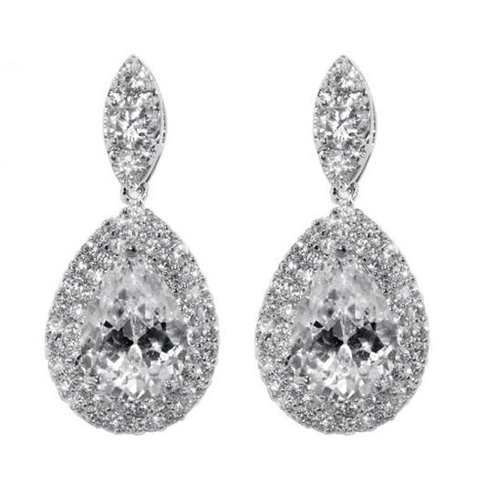 Lorian Pear Drop Chandelier Earrings | 35mm