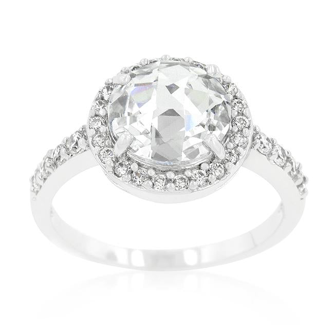 Lucetta 3ct Round Faceted Engagement Ring | 4ct
