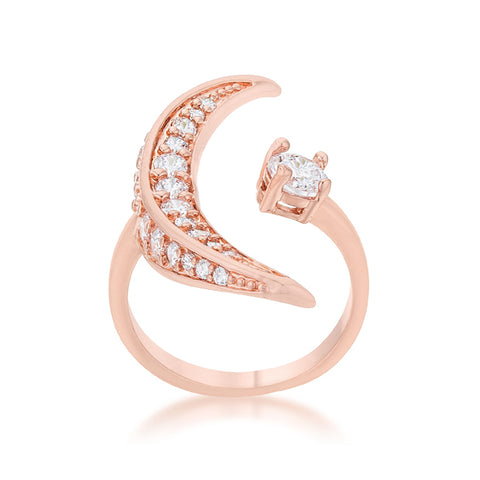Luna Celestial Star Moon Silver Wrap Fashion Ring | 1.2ct