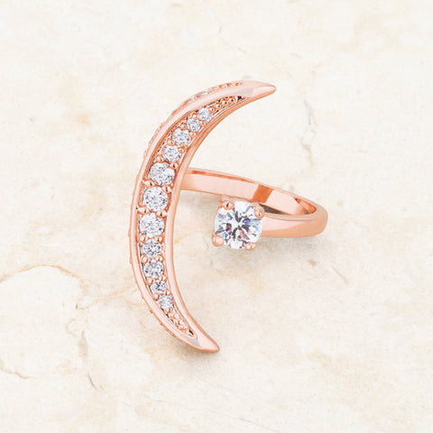 Luna Celestial Moon Wrap Rose Gold Fashion Ring | 1.2ct