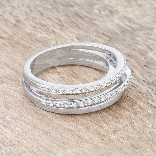 Lynn CZ Twisted Trio Band Ring | .3ct
