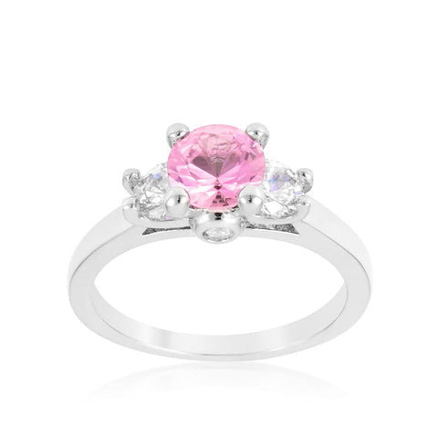 Marcy Pink Three Stone Engagement Ring | 1.4ct