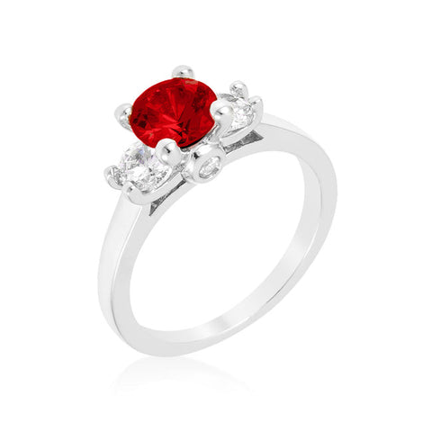 Marcy Ruby Three Stone Engagement Ring | 1.4ct