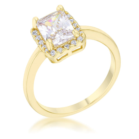 Mariane 2ct Radiant CZ Gold Engagement Ring | 2.5ct | 14k Gold