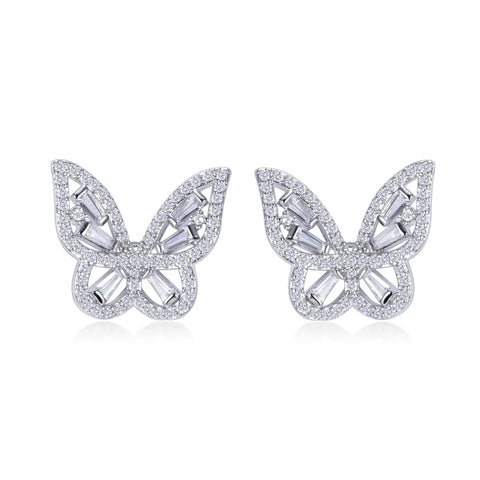 Mariposa Butterfly Gold Stud Earrings | 2ct