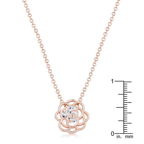 Maya Rose Drop CZ Rose Goldtone Necklace - Beloved Sparkles