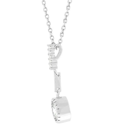 Maypo Clear Round Drop Pendant | 1ct