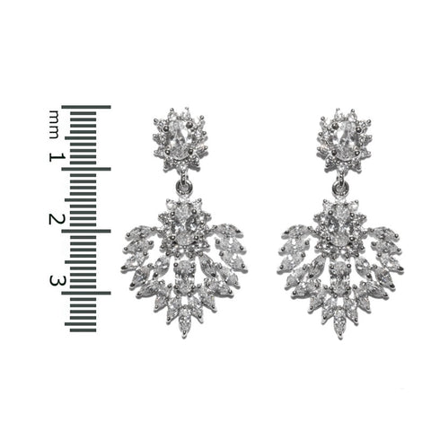 Macaria Marquise Cluster Dangle Earrings
