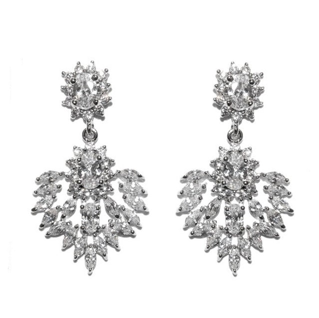 Macaria Marquise Cluster Dangle Earrings