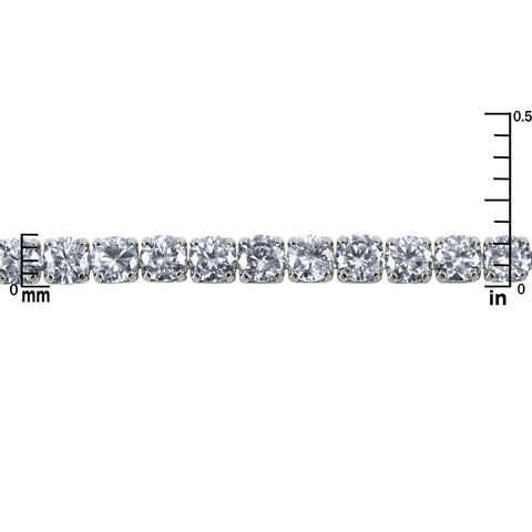 Micole Clear Round CZ Tennis Bracelet – 7in - Beloved Sparkles