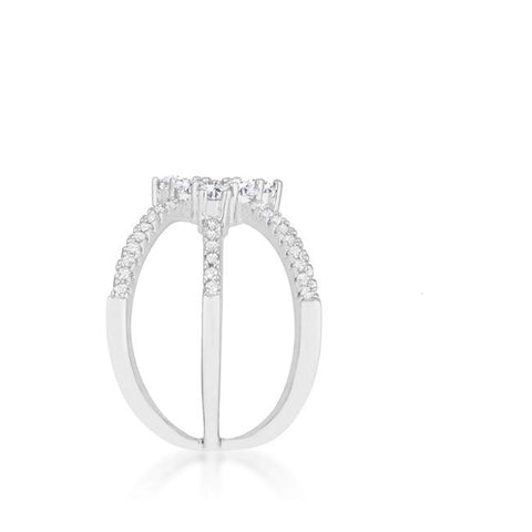 Mindy Delicate Triple Wrap Silver Ring | 1.5ct