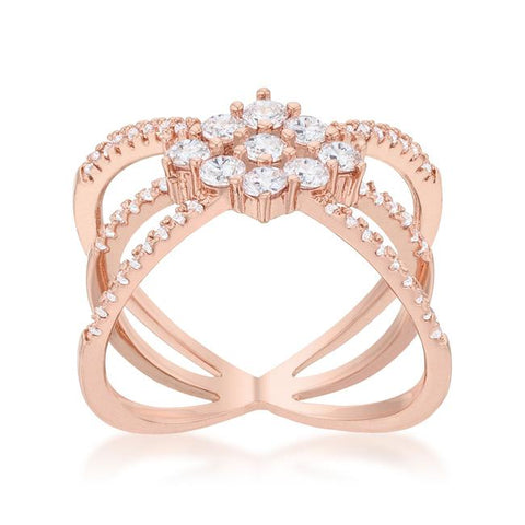 Mindy Rose Gold Triple Wrap Fashion Ring | 1.5ct