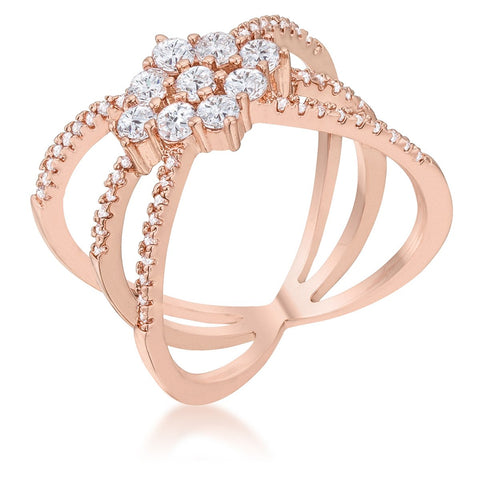 Mindy Rose Gold Triple Wrap Fashion Ring | 1.5ct