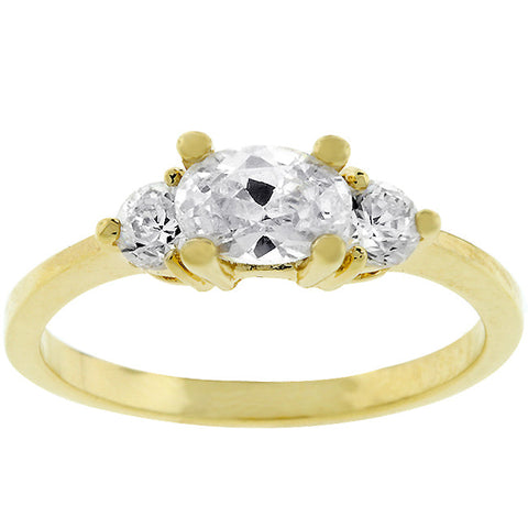 Miranna Three Stone Oval Engagement Ring | 1.5ct
