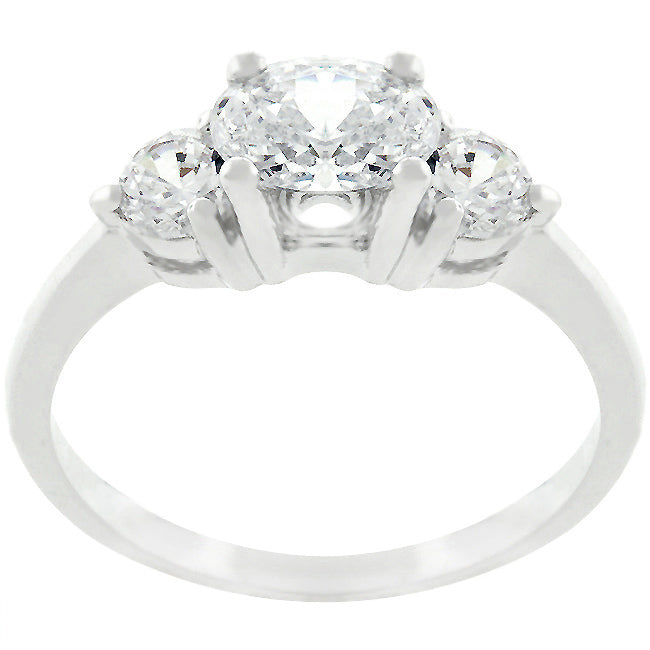 Miranna Three Stone Oval Serenade Engagement Ring  | 1.5ct